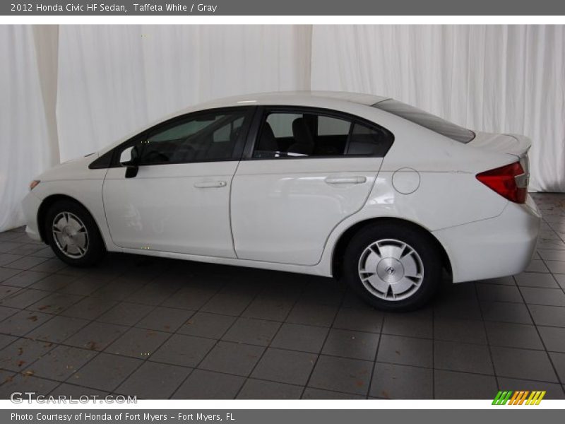 Taffeta White / Gray 2012 Honda Civic HF Sedan