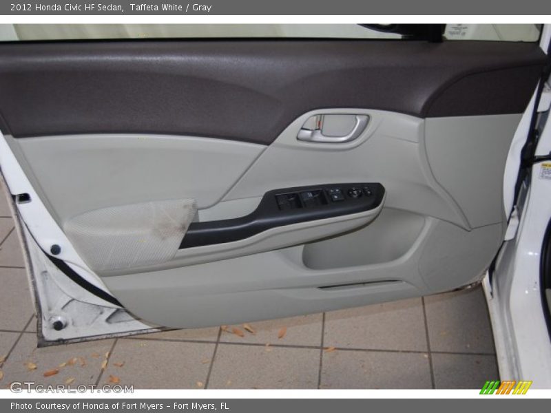 Taffeta White / Gray 2012 Honda Civic HF Sedan