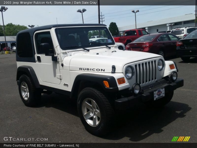 Stone White / Dark Slate Gray 2003 Jeep Wrangler Rubicon 4x4