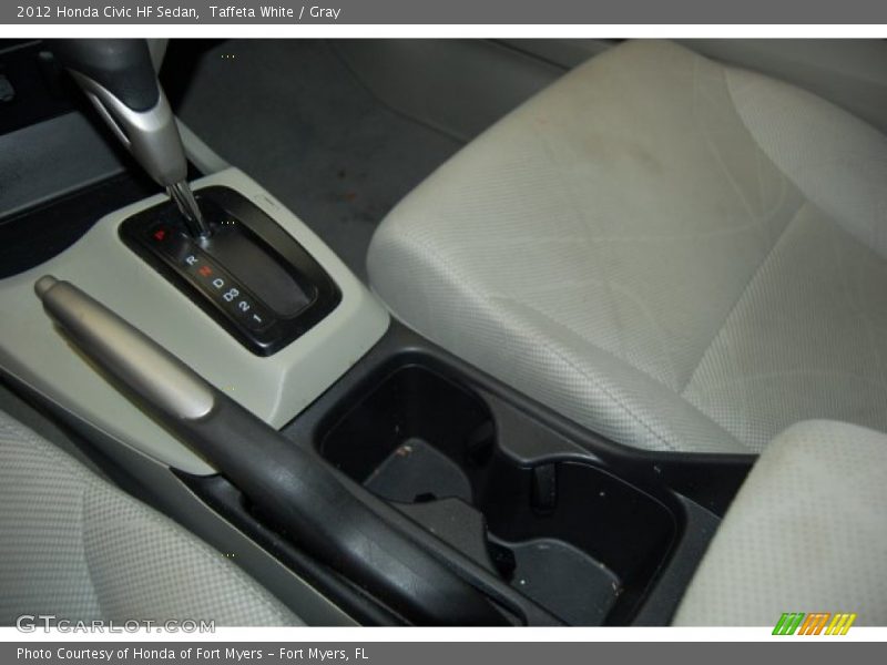 Taffeta White / Gray 2012 Honda Civic HF Sedan