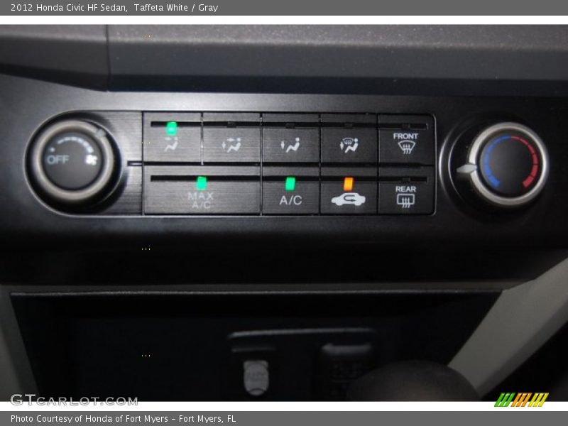 Taffeta White / Gray 2012 Honda Civic HF Sedan