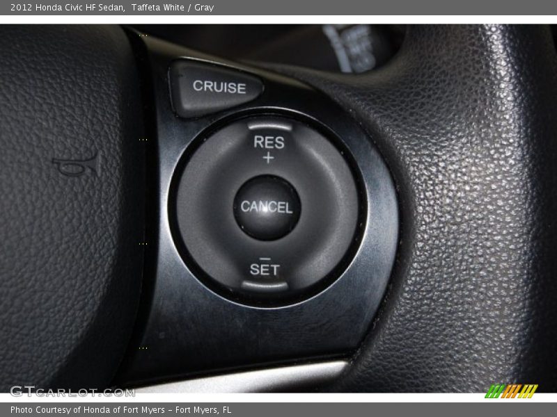 Taffeta White / Gray 2012 Honda Civic HF Sedan