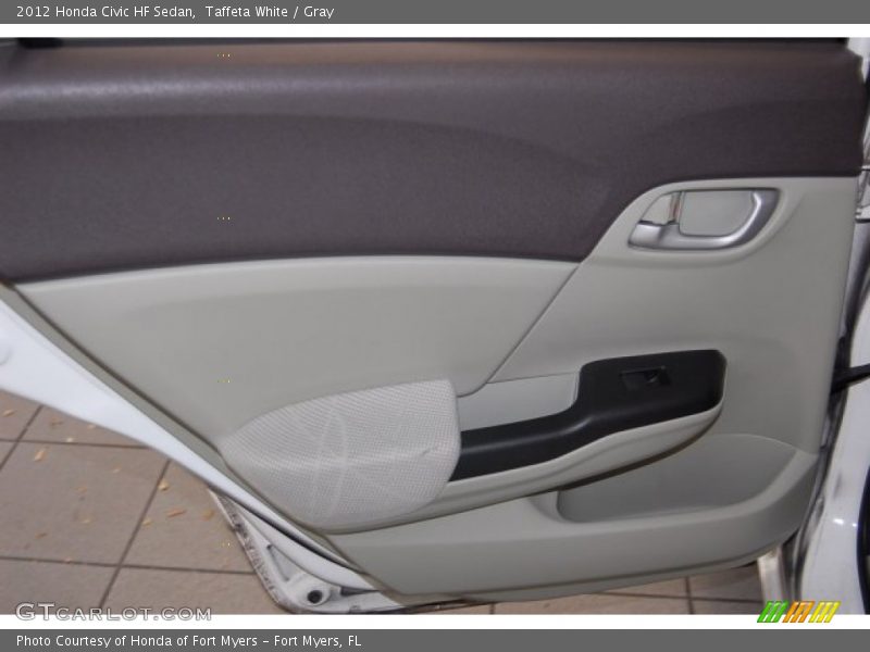 Taffeta White / Gray 2012 Honda Civic HF Sedan