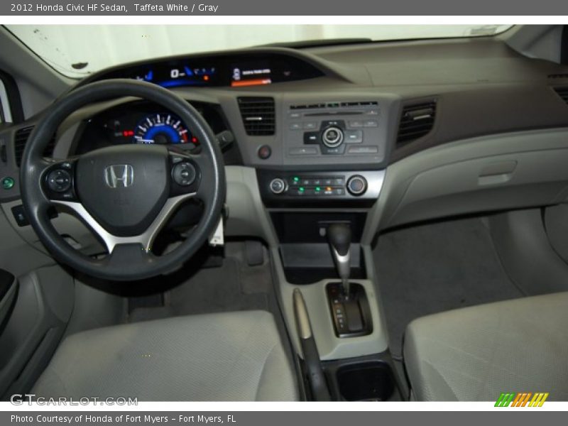 Taffeta White / Gray 2012 Honda Civic HF Sedan
