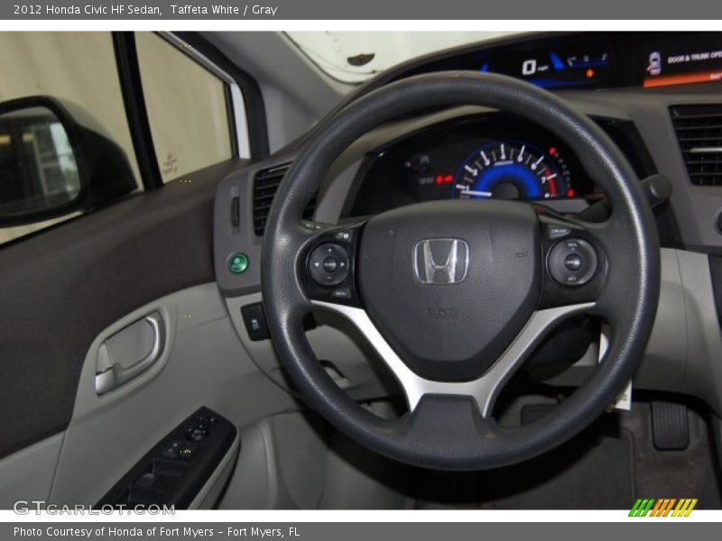 Taffeta White / Gray 2012 Honda Civic HF Sedan