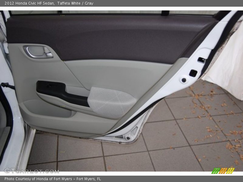 Taffeta White / Gray 2012 Honda Civic HF Sedan