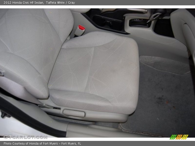 Taffeta White / Gray 2012 Honda Civic HF Sedan