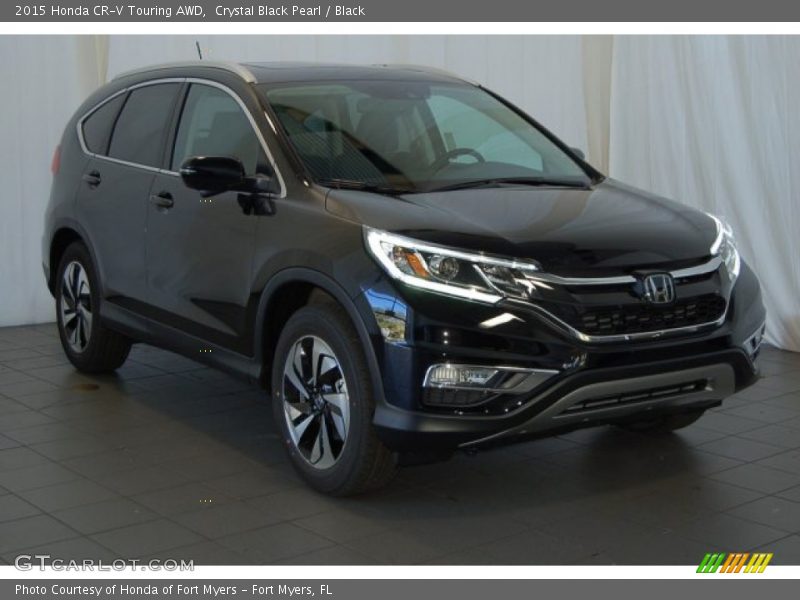 Crystal Black Pearl / Black 2015 Honda CR-V Touring AWD