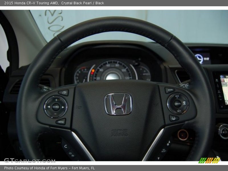 Crystal Black Pearl / Black 2015 Honda CR-V Touring AWD