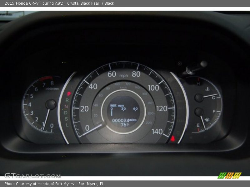 Crystal Black Pearl / Black 2015 Honda CR-V Touring AWD
