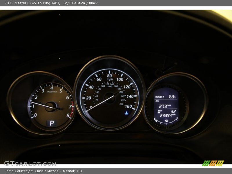 Sky Blue Mica / Black 2013 Mazda CX-5 Touring AWD