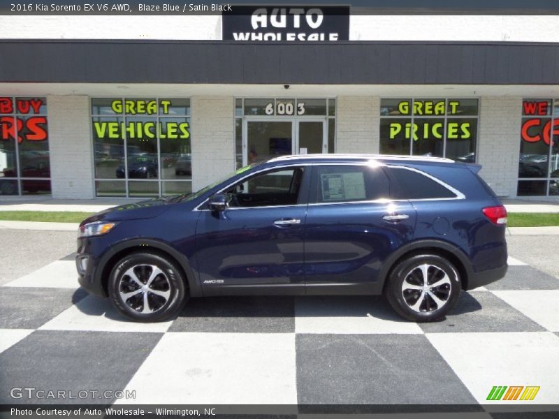 Blaze Blue / Satin Black 2016 Kia Sorento EX V6 AWD