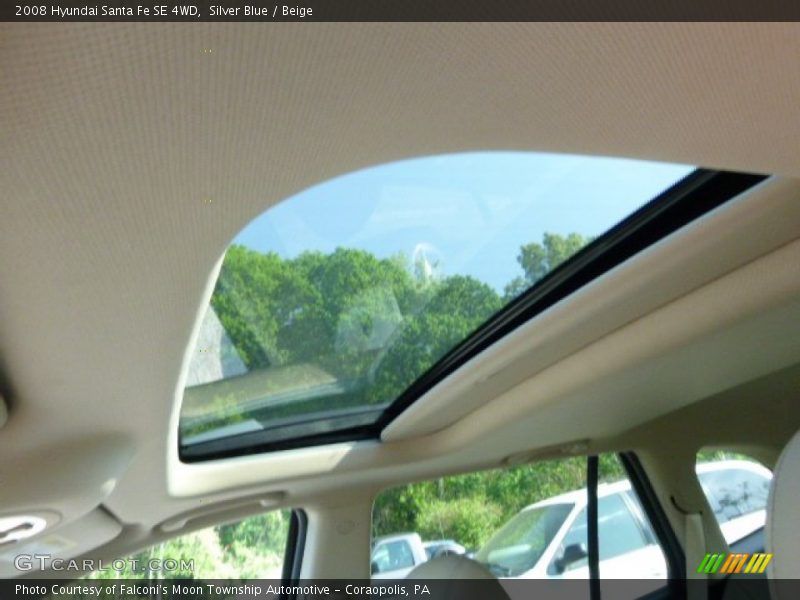 Silver Blue / Beige 2008 Hyundai Santa Fe SE 4WD