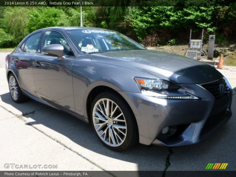 Nebula Gray Pearl / Black 2014 Lexus IS 250 AWD