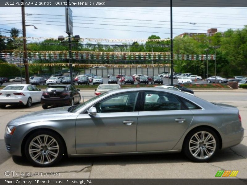 Quartz Grey Metallic / Black 2012 Audi A8 4.2 quattro