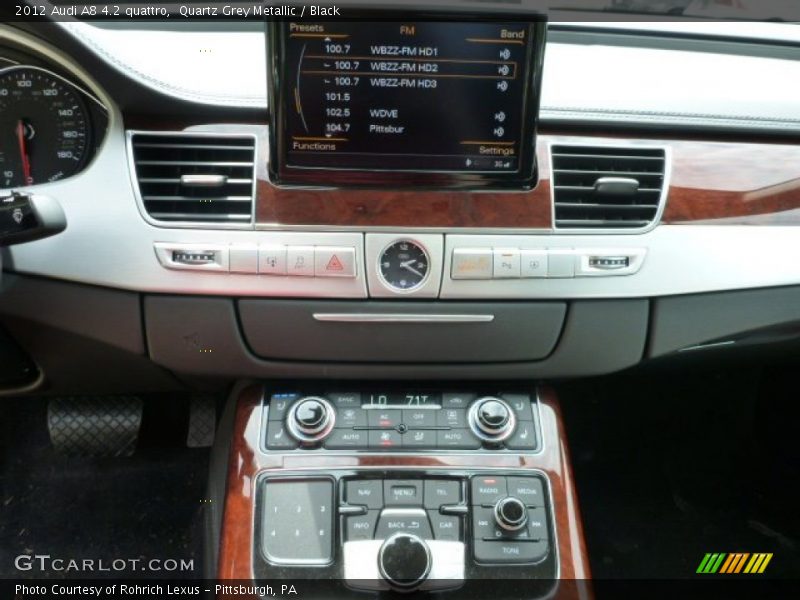 Quartz Grey Metallic / Black 2012 Audi A8 4.2 quattro