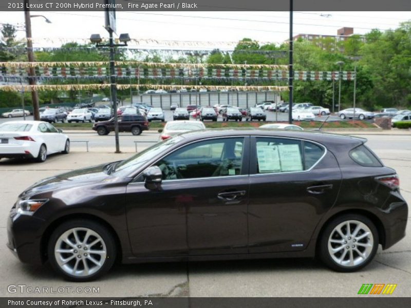 Fire Agate Pearl / Black 2013 Lexus CT 200h Hybrid Premium
