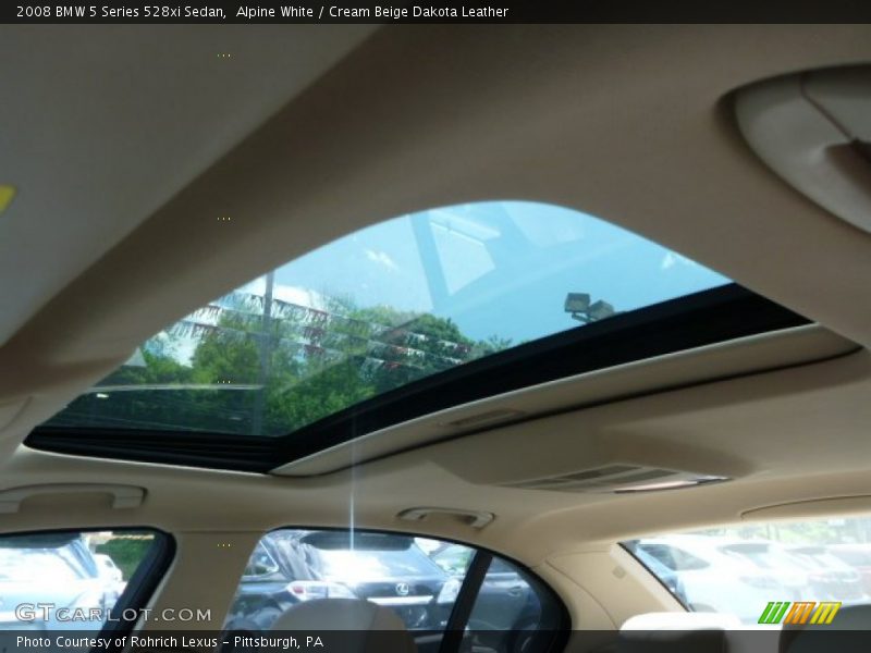 Alpine White / Cream Beige Dakota Leather 2008 BMW 5 Series 528xi Sedan