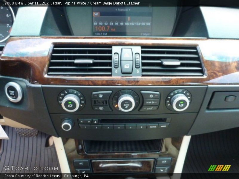 Alpine White / Cream Beige Dakota Leather 2008 BMW 5 Series 528xi Sedan