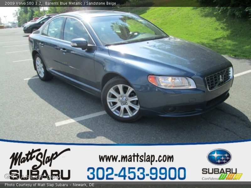 Barents Blue Metallic / Sandstone Beige 2009 Volvo S80 3.2