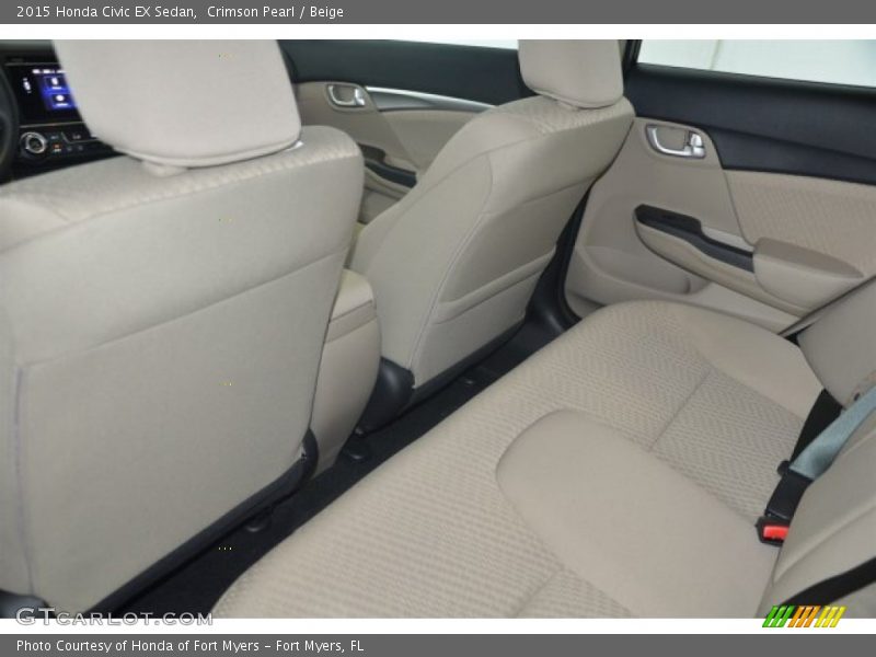 Crimson Pearl / Beige 2015 Honda Civic EX Sedan