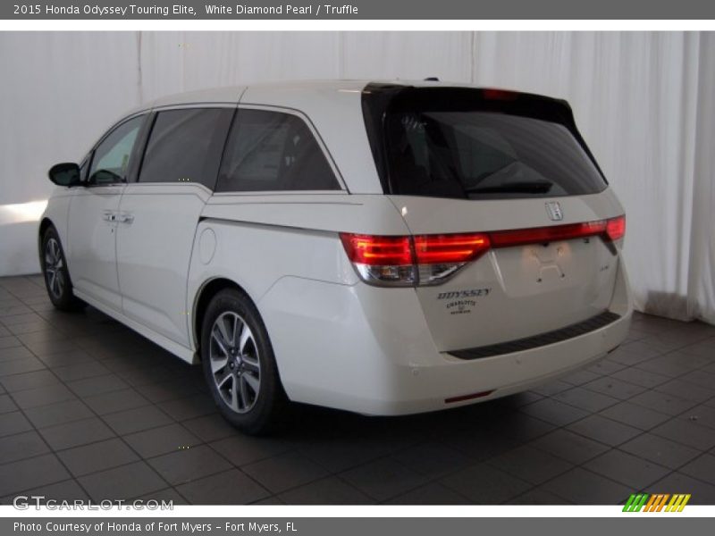 White Diamond Pearl / Truffle 2015 Honda Odyssey Touring Elite