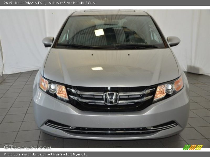 Alabaster Silver Metallic / Gray 2015 Honda Odyssey EX-L