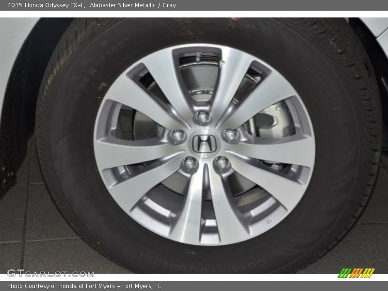 Alabaster Silver Metallic / Gray 2015 Honda Odyssey EX-L