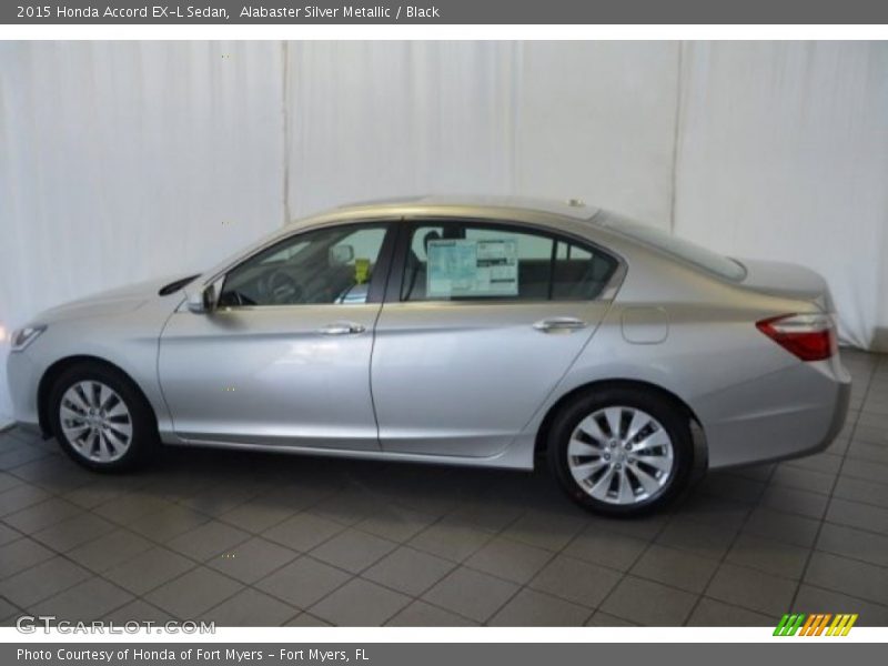 Alabaster Silver Metallic / Black 2015 Honda Accord EX-L Sedan