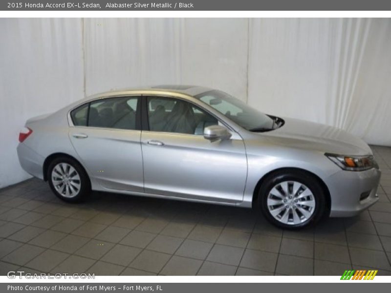 Alabaster Silver Metallic / Black 2015 Honda Accord EX-L Sedan