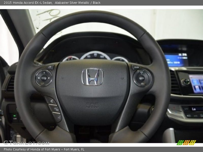 Alabaster Silver Metallic / Black 2015 Honda Accord EX-L Sedan