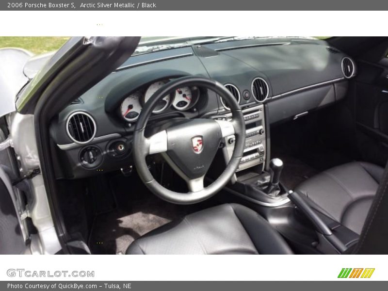 Arctic Silver Metallic / Black 2006 Porsche Boxster S