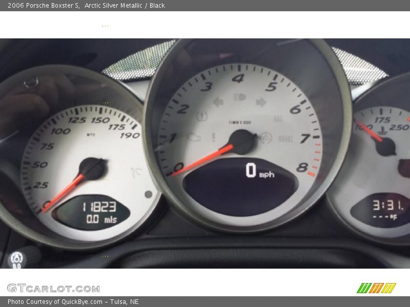 Arctic Silver Metallic / Black 2006 Porsche Boxster S