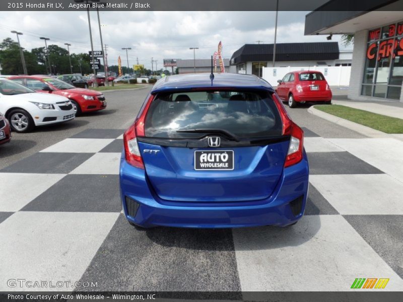 Aegean Blue Metallic / Black 2015 Honda Fit LX