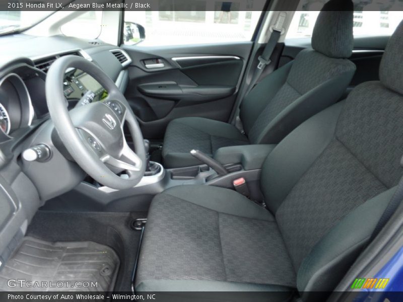 Aegean Blue Metallic / Black 2015 Honda Fit LX