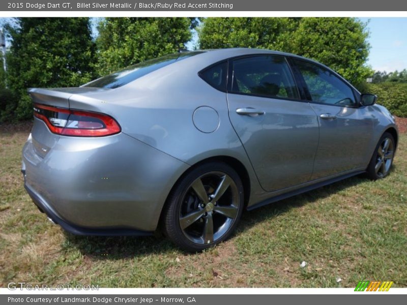 Billet Silver Metallic / Black/Ruby Red Accent Stitching 2015 Dodge Dart GT