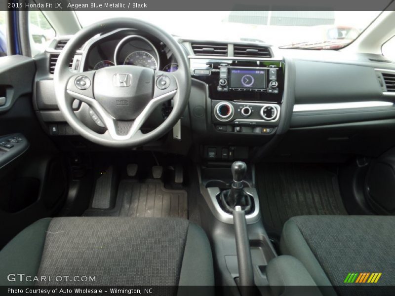 Aegean Blue Metallic / Black 2015 Honda Fit LX