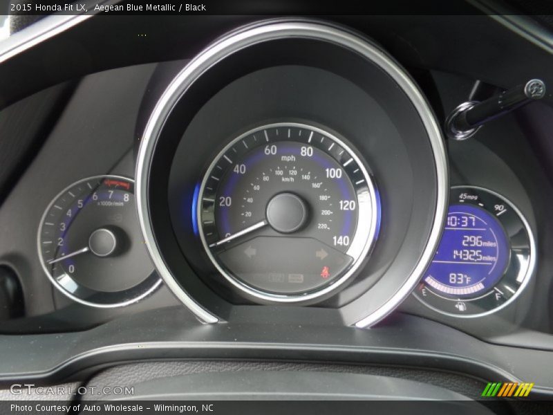 Aegean Blue Metallic / Black 2015 Honda Fit LX
