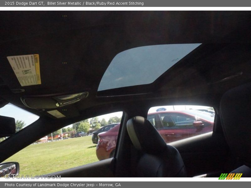 Billet Silver Metallic / Black/Ruby Red Accent Stitching 2015 Dodge Dart GT