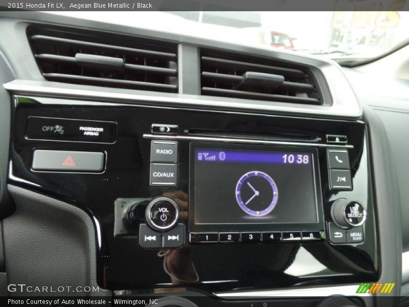 Aegean Blue Metallic / Black 2015 Honda Fit LX
