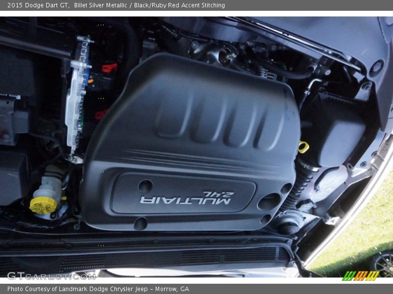 Billet Silver Metallic / Black/Ruby Red Accent Stitching 2015 Dodge Dart GT