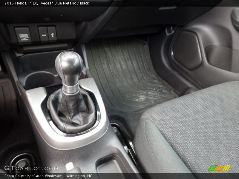 Aegean Blue Metallic / Black 2015 Honda Fit LX