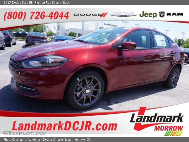 Passion Red Pearl / Black 2015 Dodge Dart SE