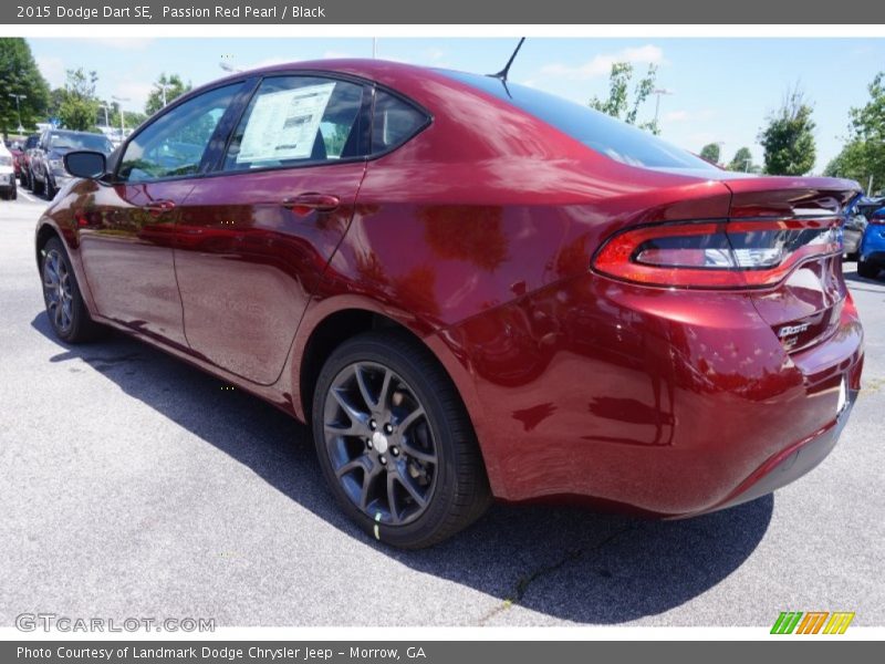 Passion Red Pearl / Black 2015 Dodge Dart SE