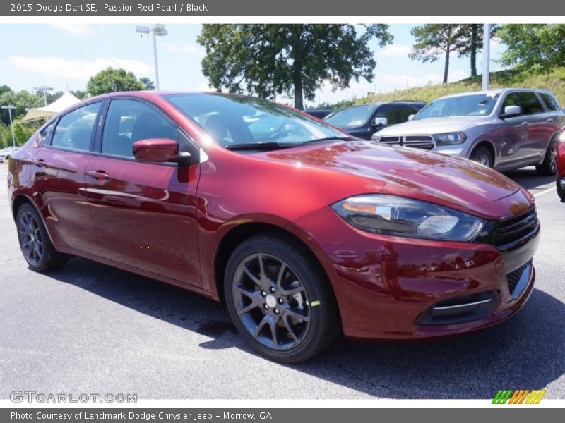 Passion Red Pearl / Black 2015 Dodge Dart SE