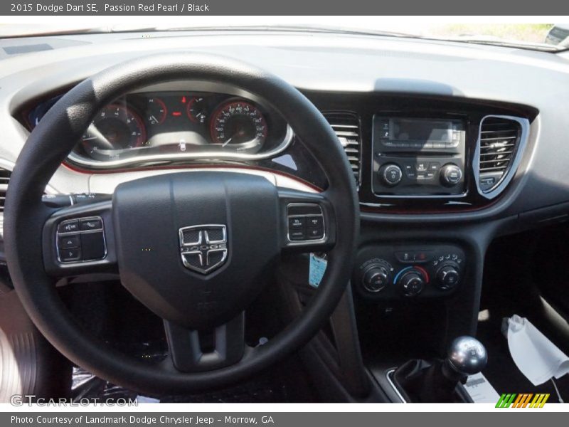 Passion Red Pearl / Black 2015 Dodge Dart SE