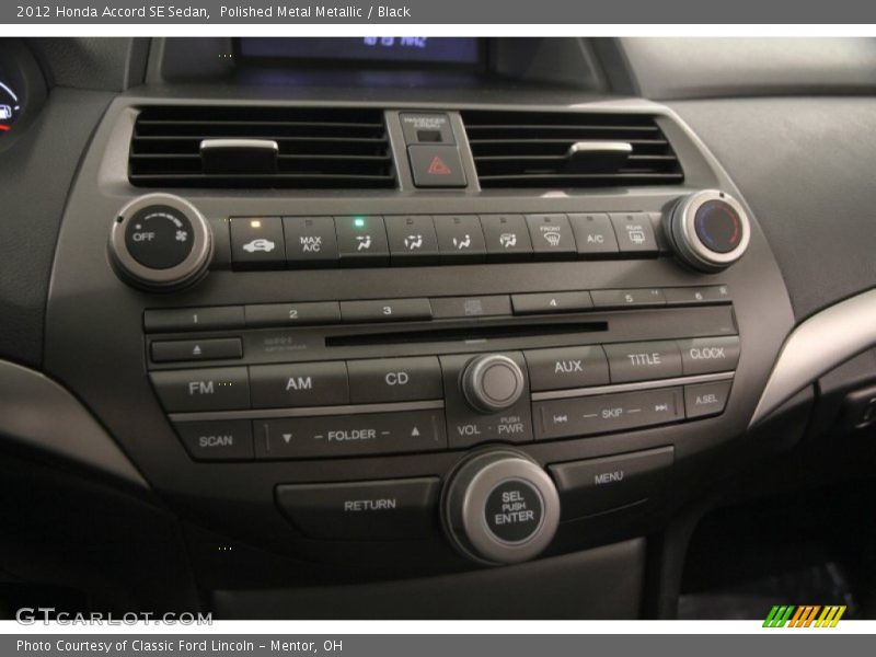 Polished Metal Metallic / Black 2012 Honda Accord SE Sedan