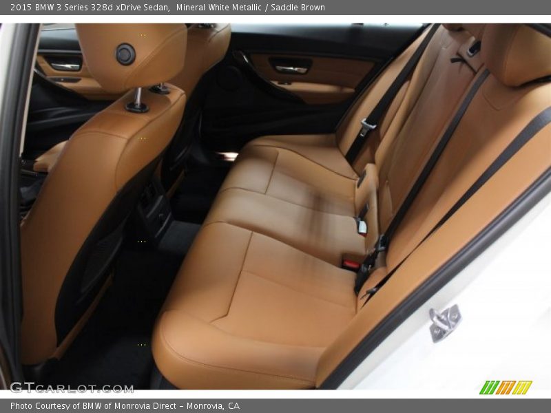 Mineral White Metallic / Saddle Brown 2015 BMW 3 Series 328d xDrive Sedan