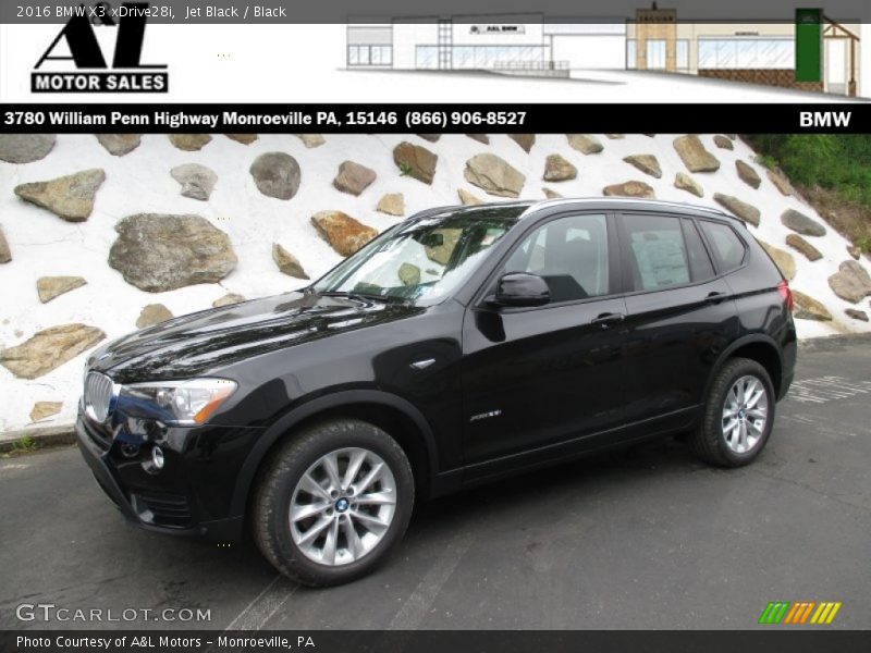 Jet Black / Black 2016 BMW X3 xDrive28i