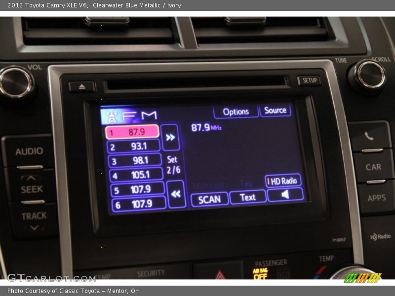 Clearwater Blue Metallic / Ivory 2012 Toyota Camry XLE V6